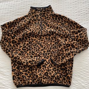 NO BOUNDARIES HALF ZIP SWEATSHIRT CHEETAH